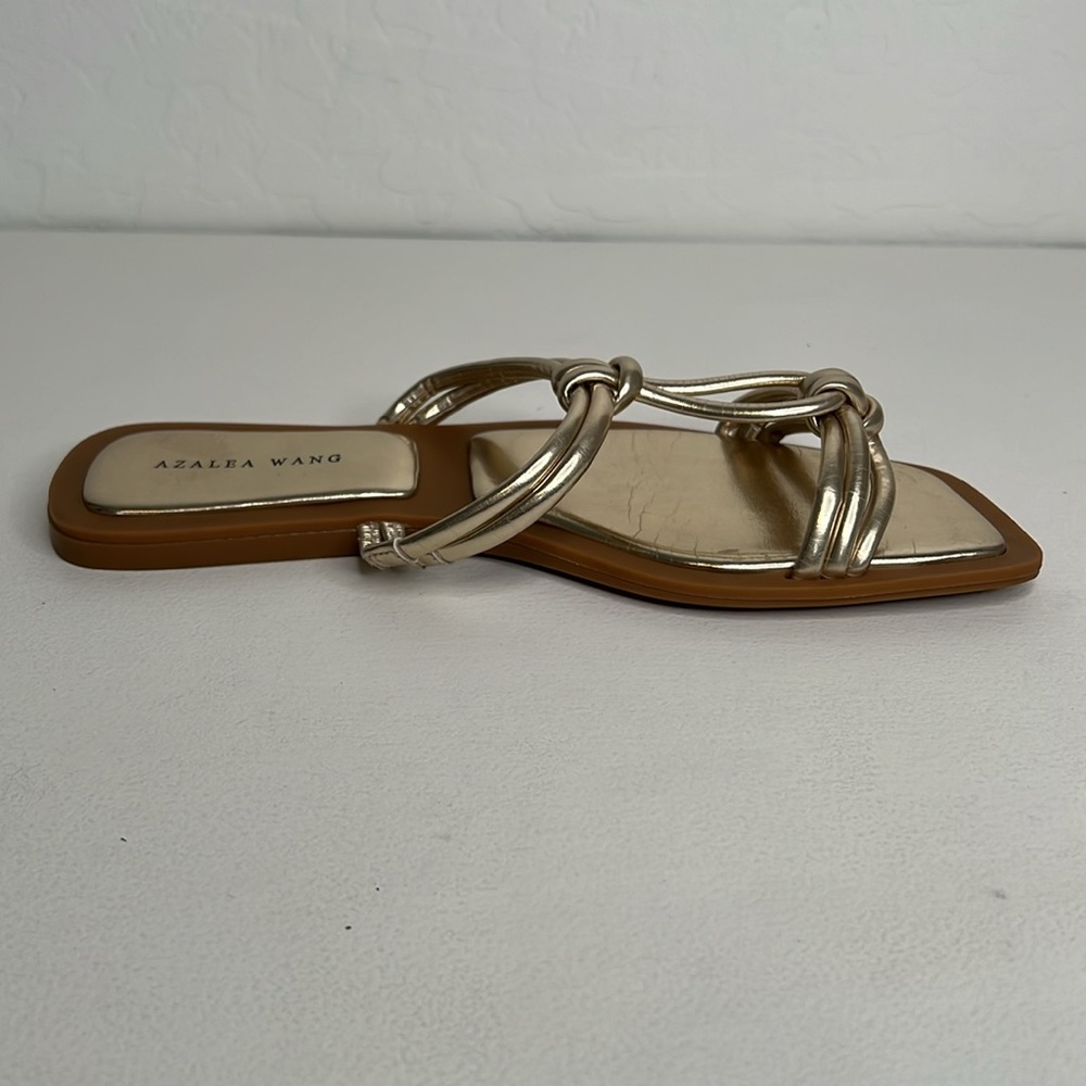 Azalea Wang Stetson Sandal In Gold size 39 - Picture 5 of 10